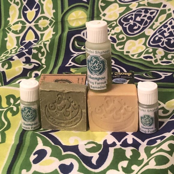 https://www.bonanza.com/booth/LuxorOils "Nabulsi Shaheen' Shampoo & Soap Sets" - Picture 1 of 2